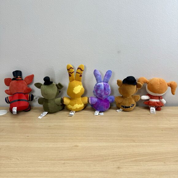 Funko FNAF Five Nights At Freddys Plush Lot of 6 Tie Dye Halloween Nightmare 8” - Picture 2 of 16